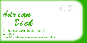 adrian dick business card